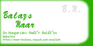 balazs maar business card